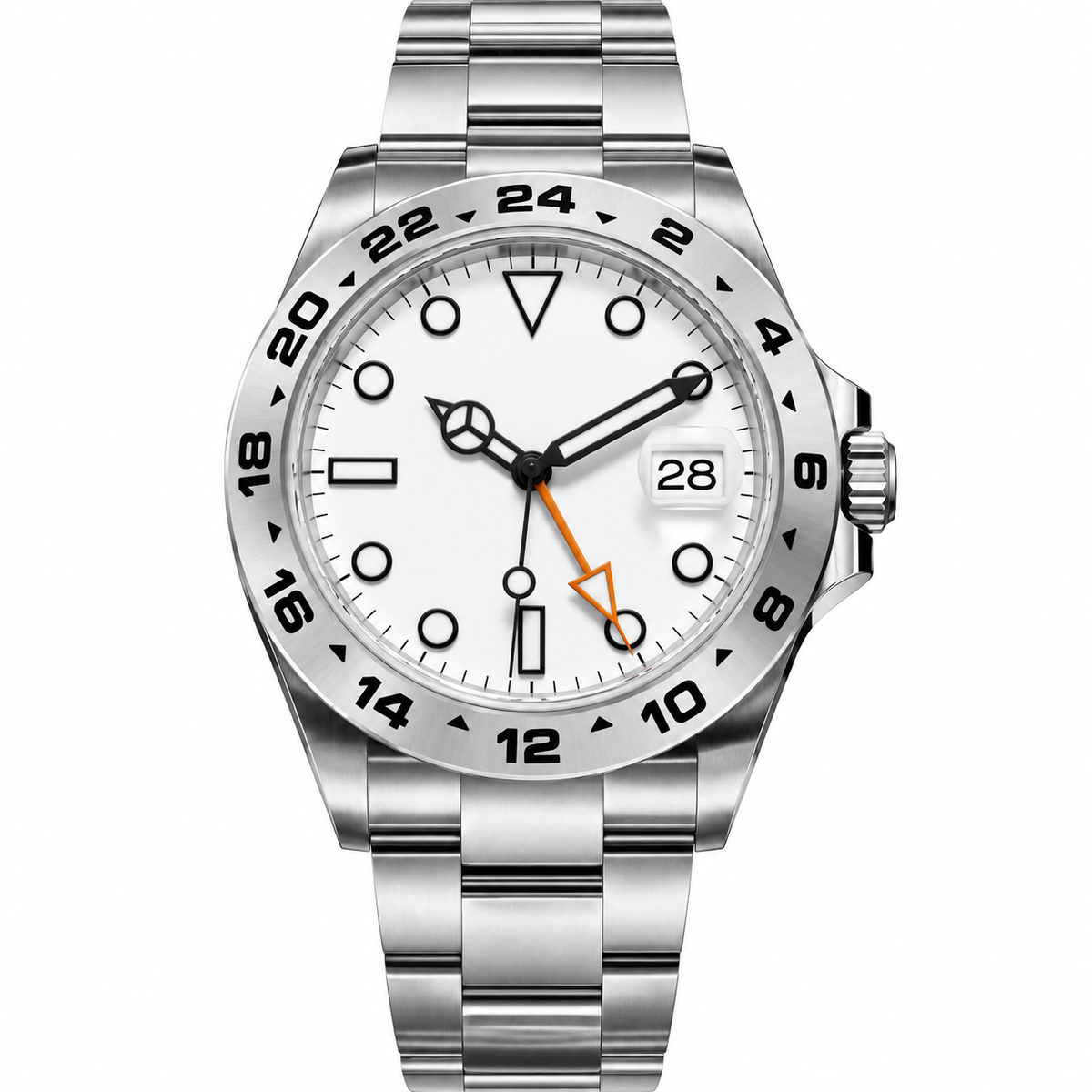 Imperial Explorer GMT – Steel & Orange Hand