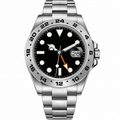 Imperial Explorer GMT – Black Dial, Steel & Orange Hand