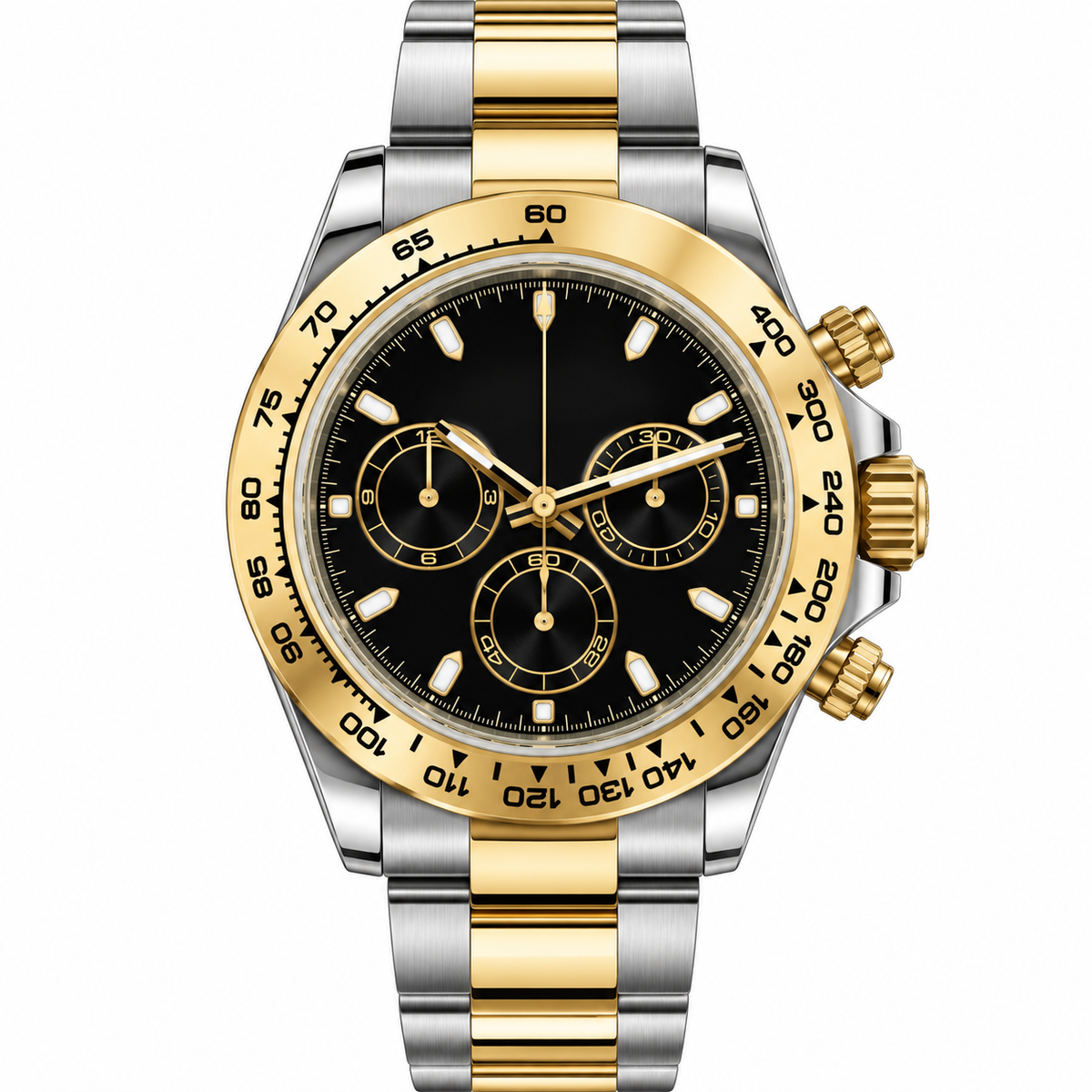 Imperial Chronograph – Black Dial, Steel & Yellow Gold