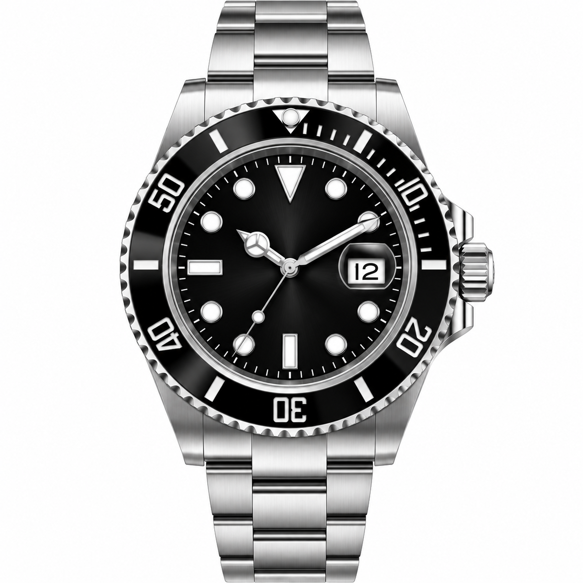 Imperial Ocean Diver Date – Steel & Black Ceramic Bezel