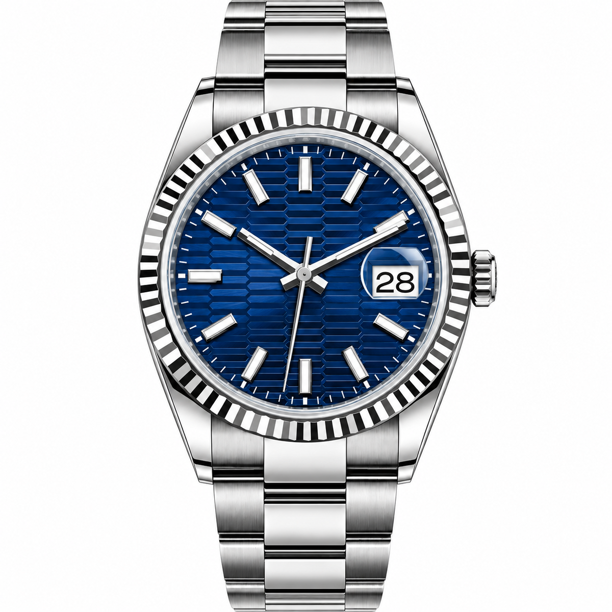 Vivid Blue Dial & Fluted Bezel